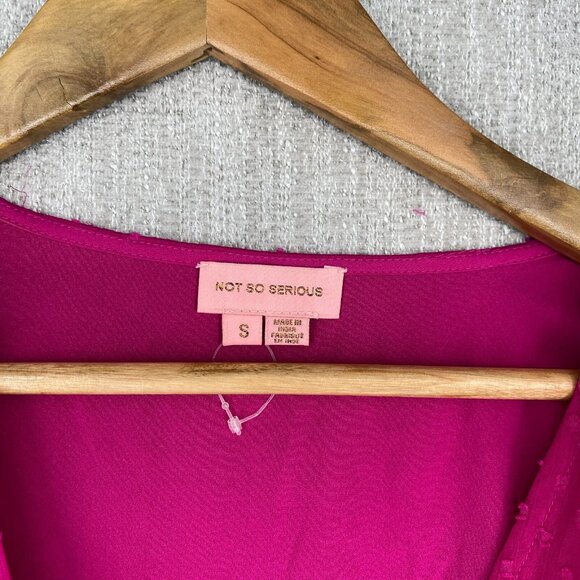 Anthropologie Not So Serious Dress S Mini Wrap Polka Dot Chiffon‎ NEW - Picture 8 of 13